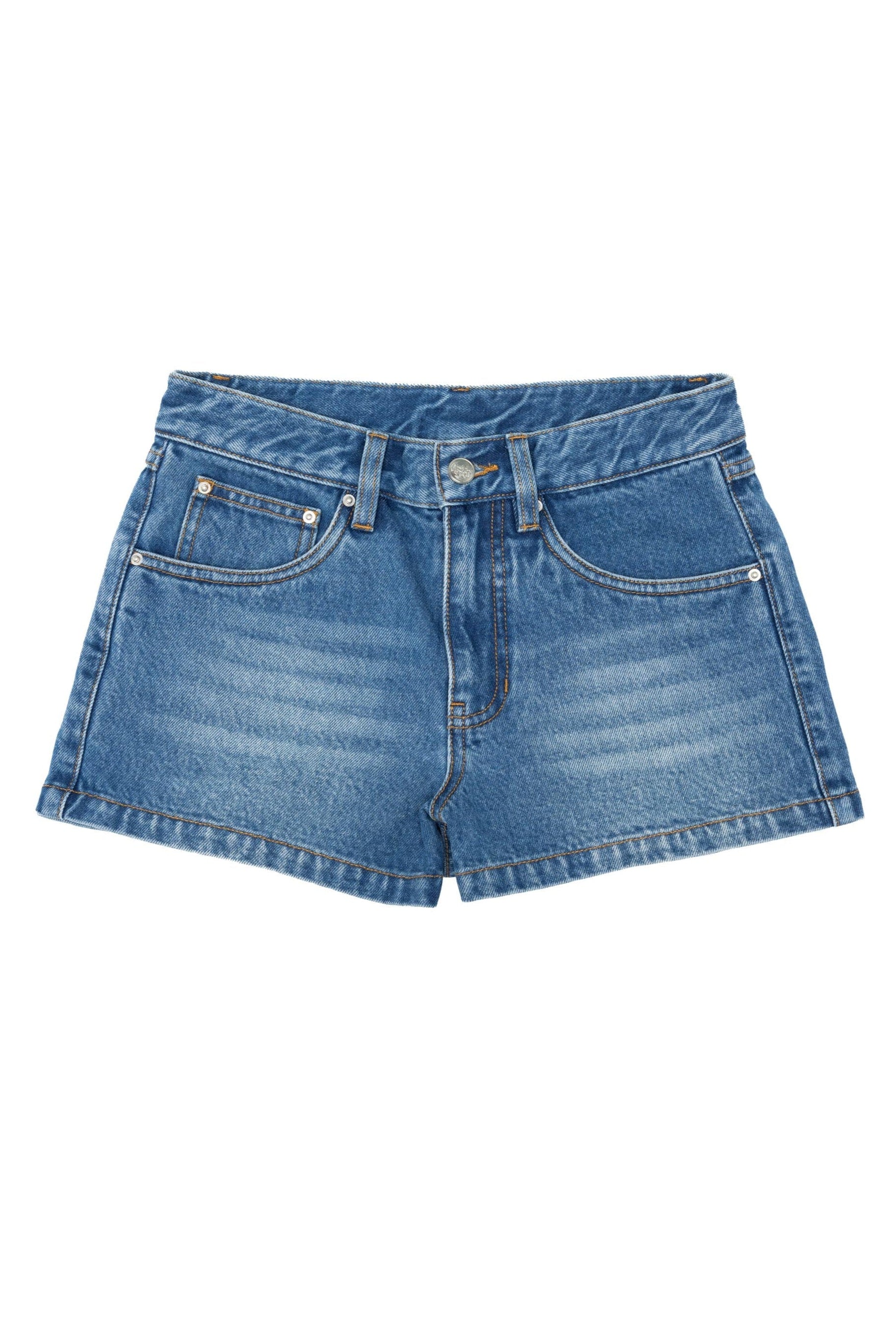 Zoe Mid-Rise Denim Mini Shorts