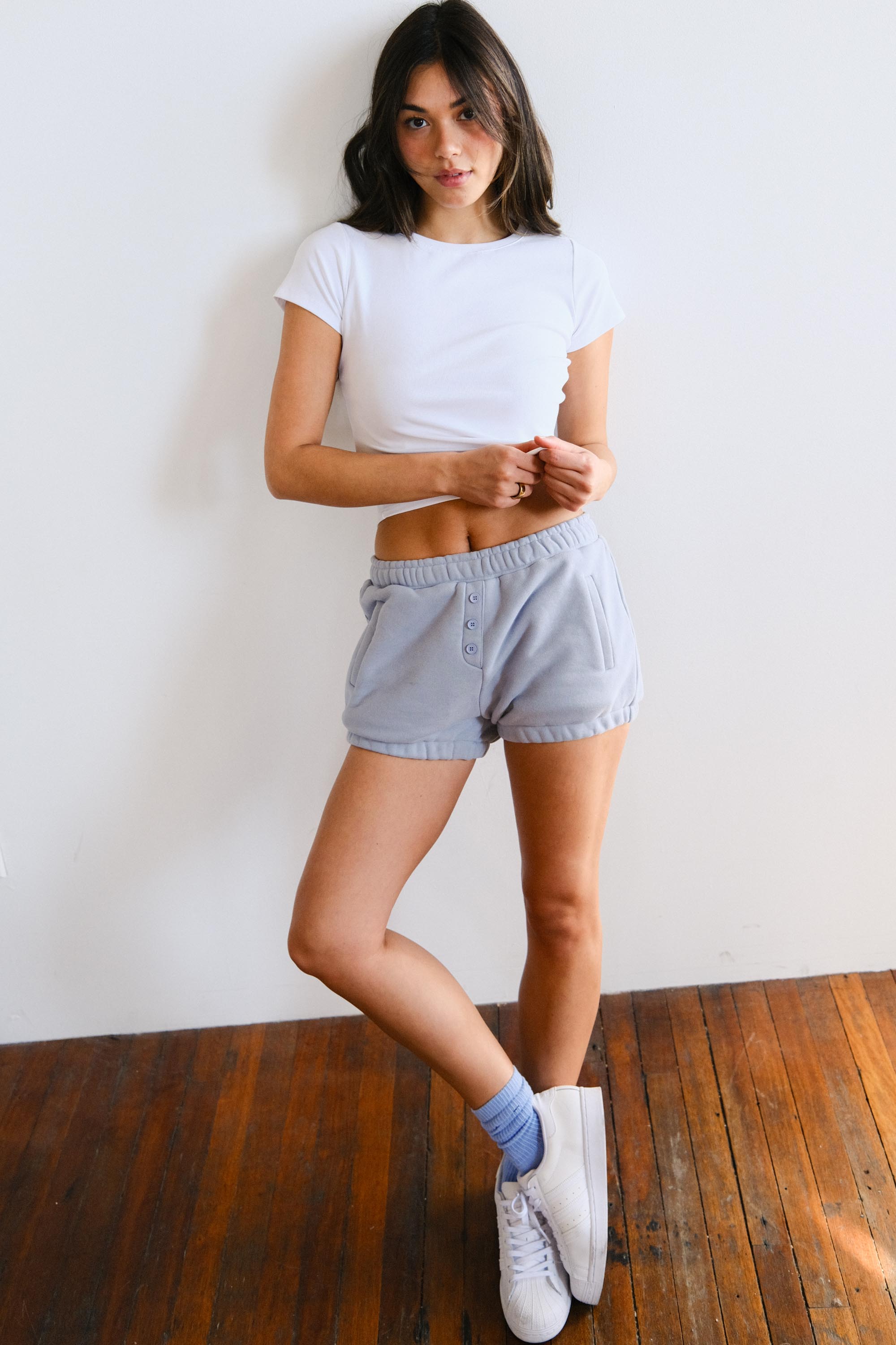 Brooklyn Bloomer Shorts in Baby Blue