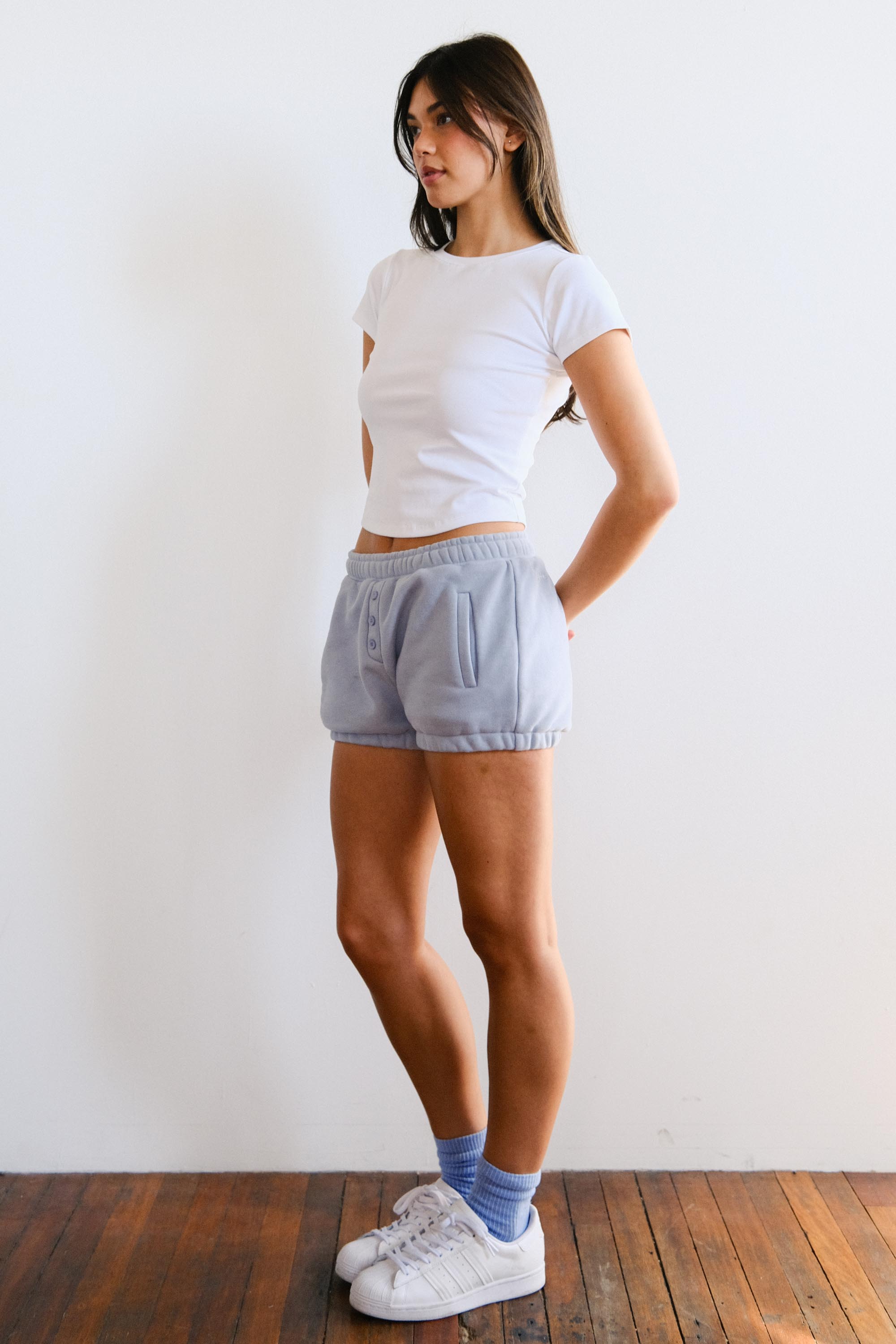 Brooklyn Bloomer Shorts in Baby Blue
