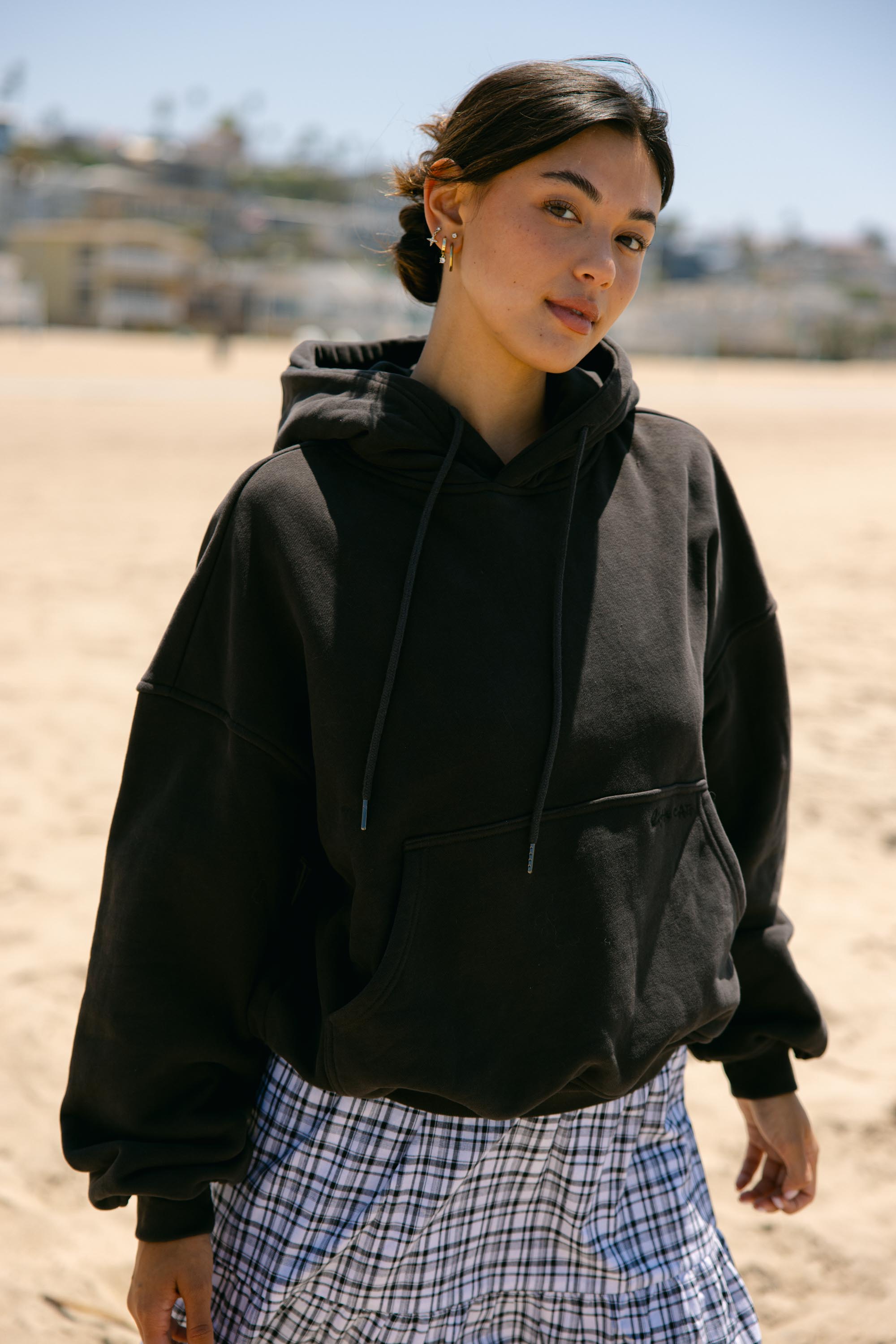 Brooklyn Oversized Hoodie in Vintage Black