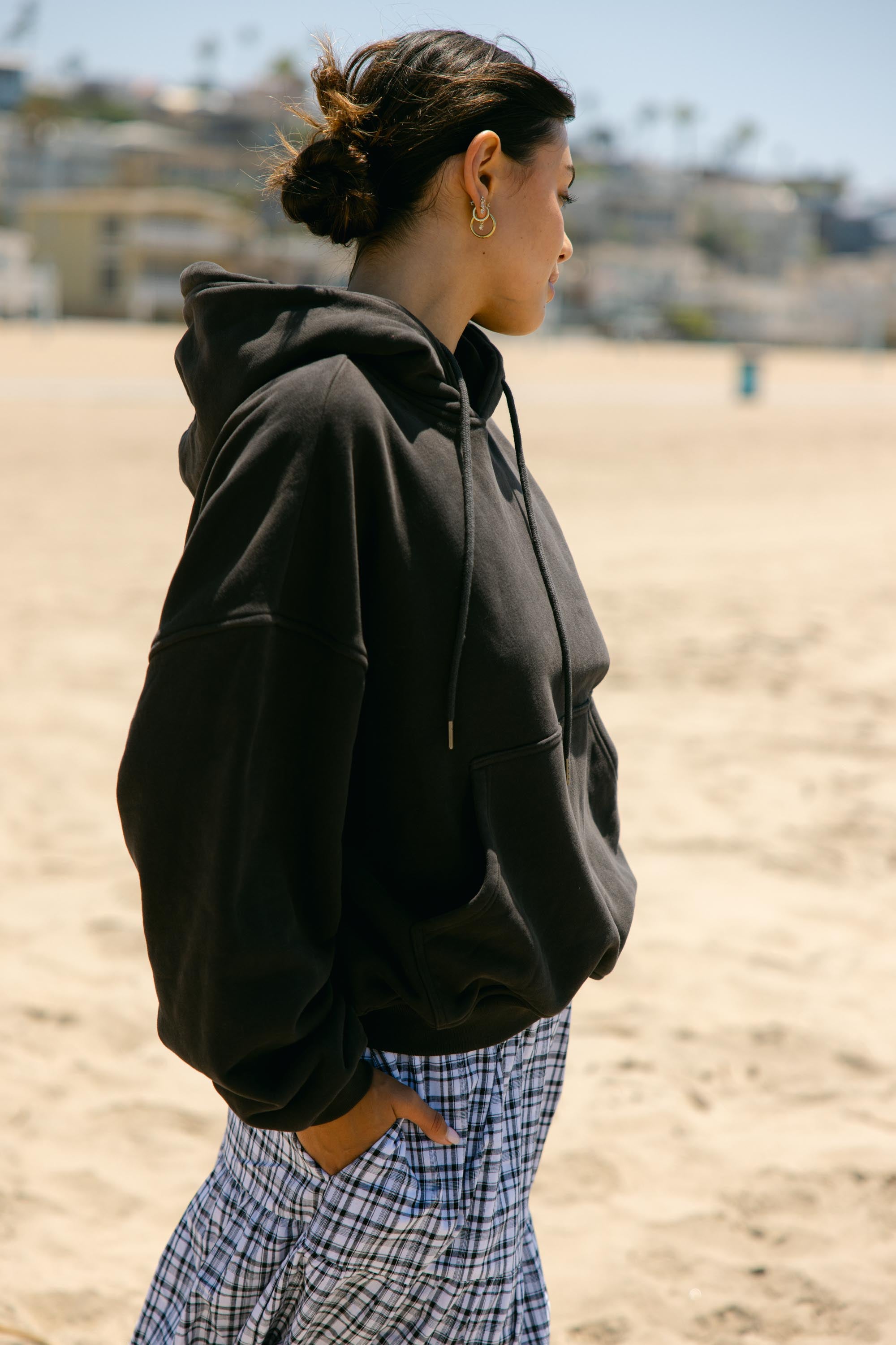 Brooklyn Oversized Hoodie in Vintage Black