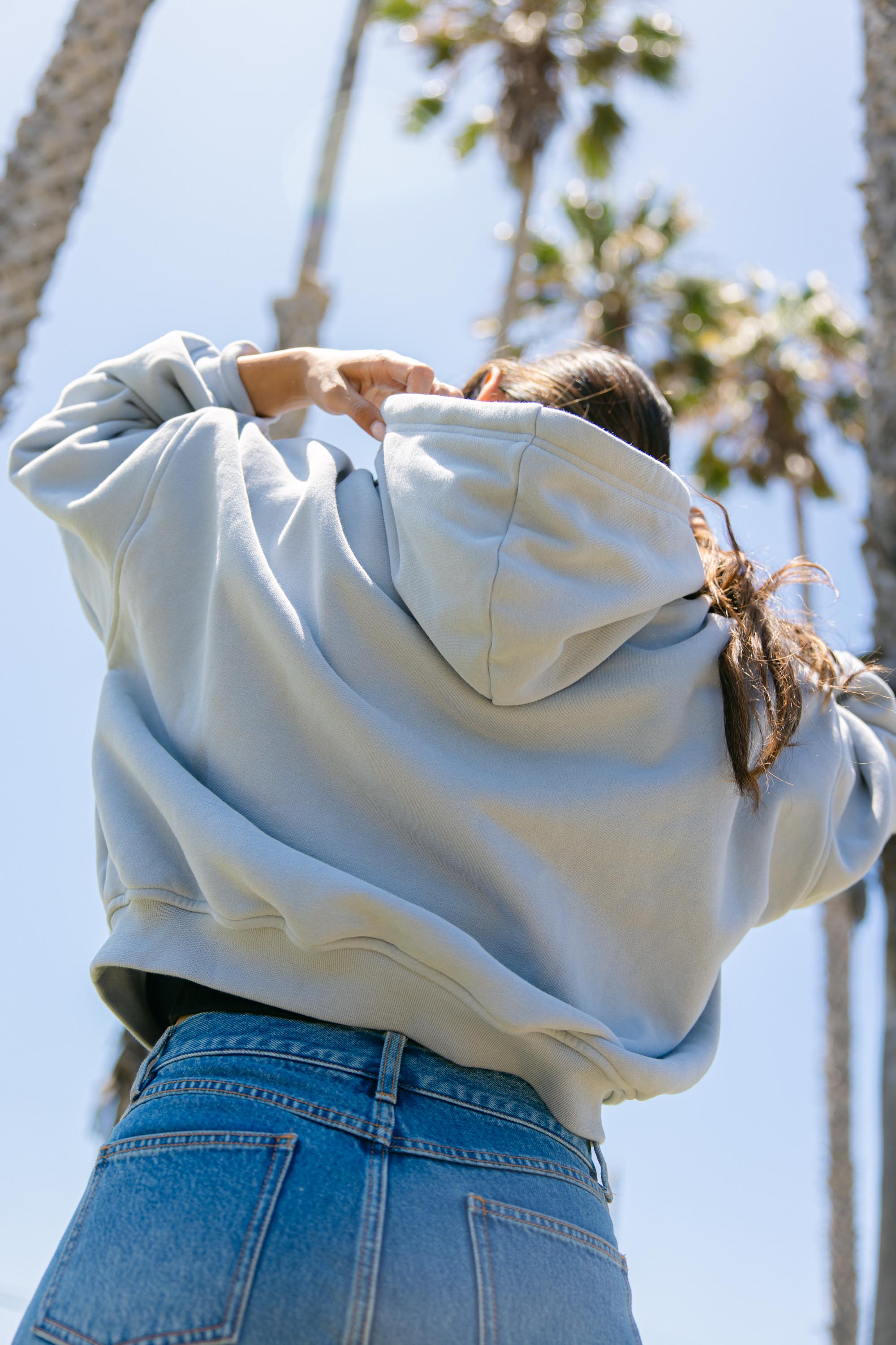 Brooklyn Oversized Hoodie in Baby Blue