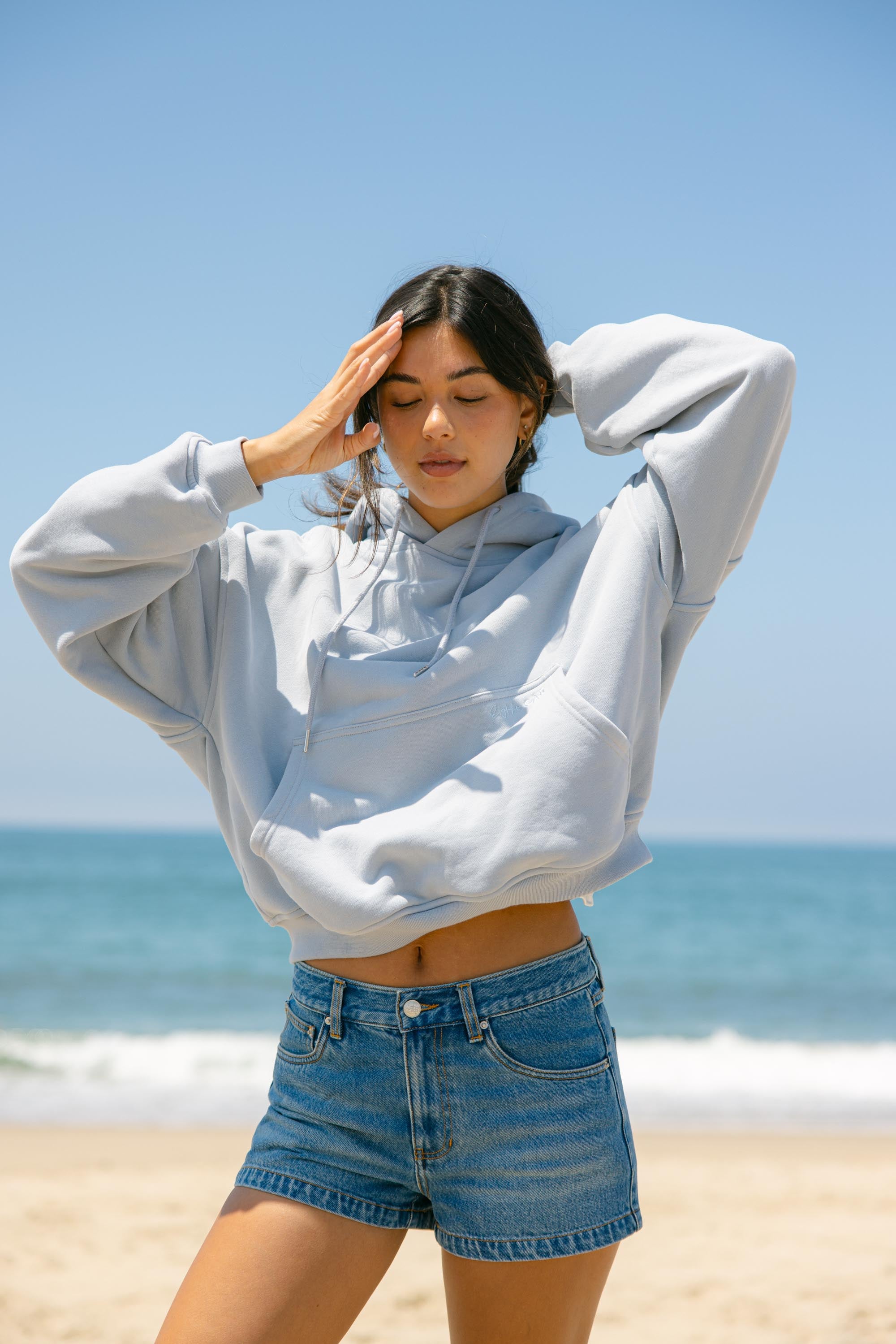 Zoe Mid-Rise Denim Mini Shorts