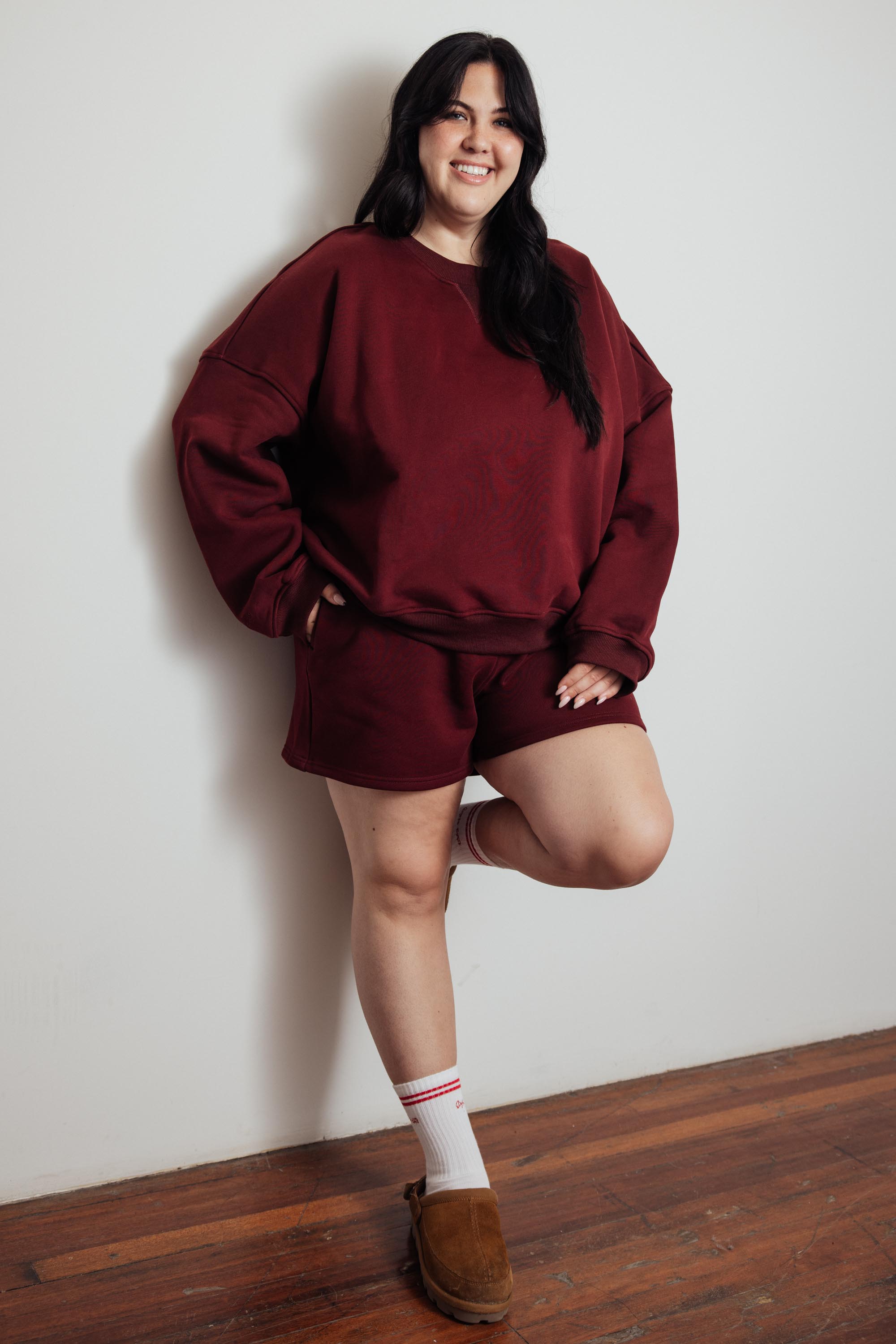 Wide Leg Sweat Shorts