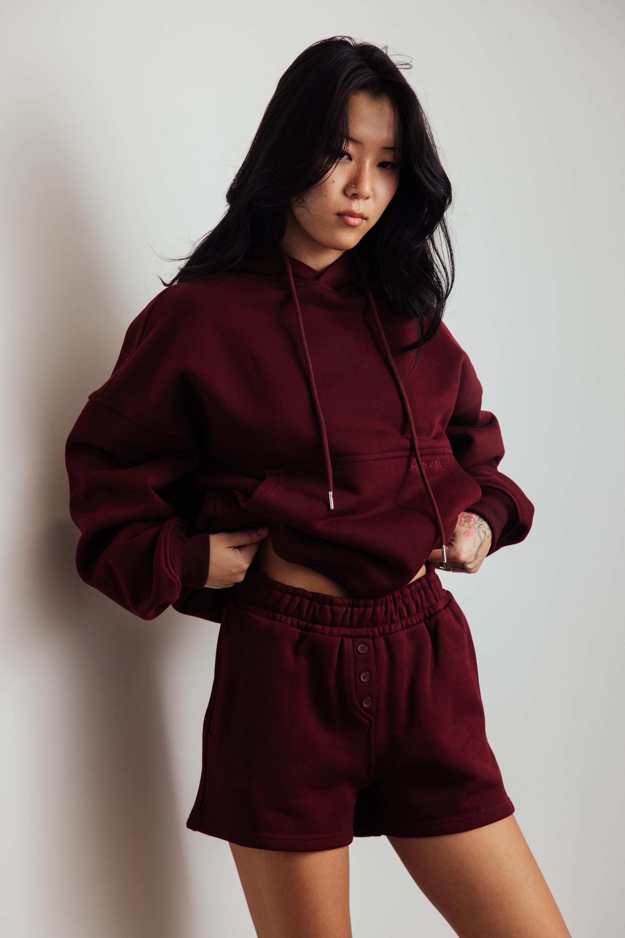 Wide Leg Sweat Shorts