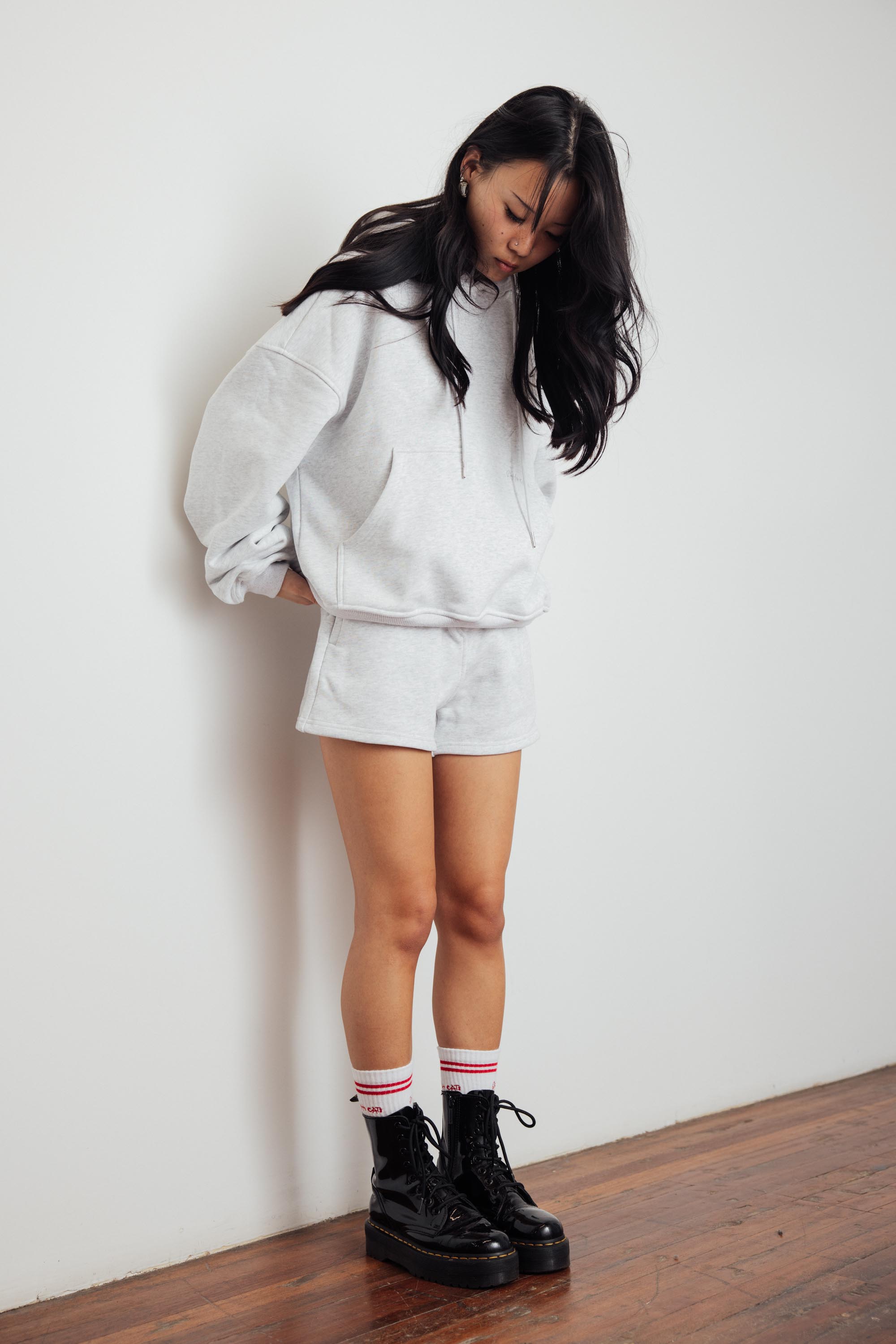 Wide Leg Sweat Shorts