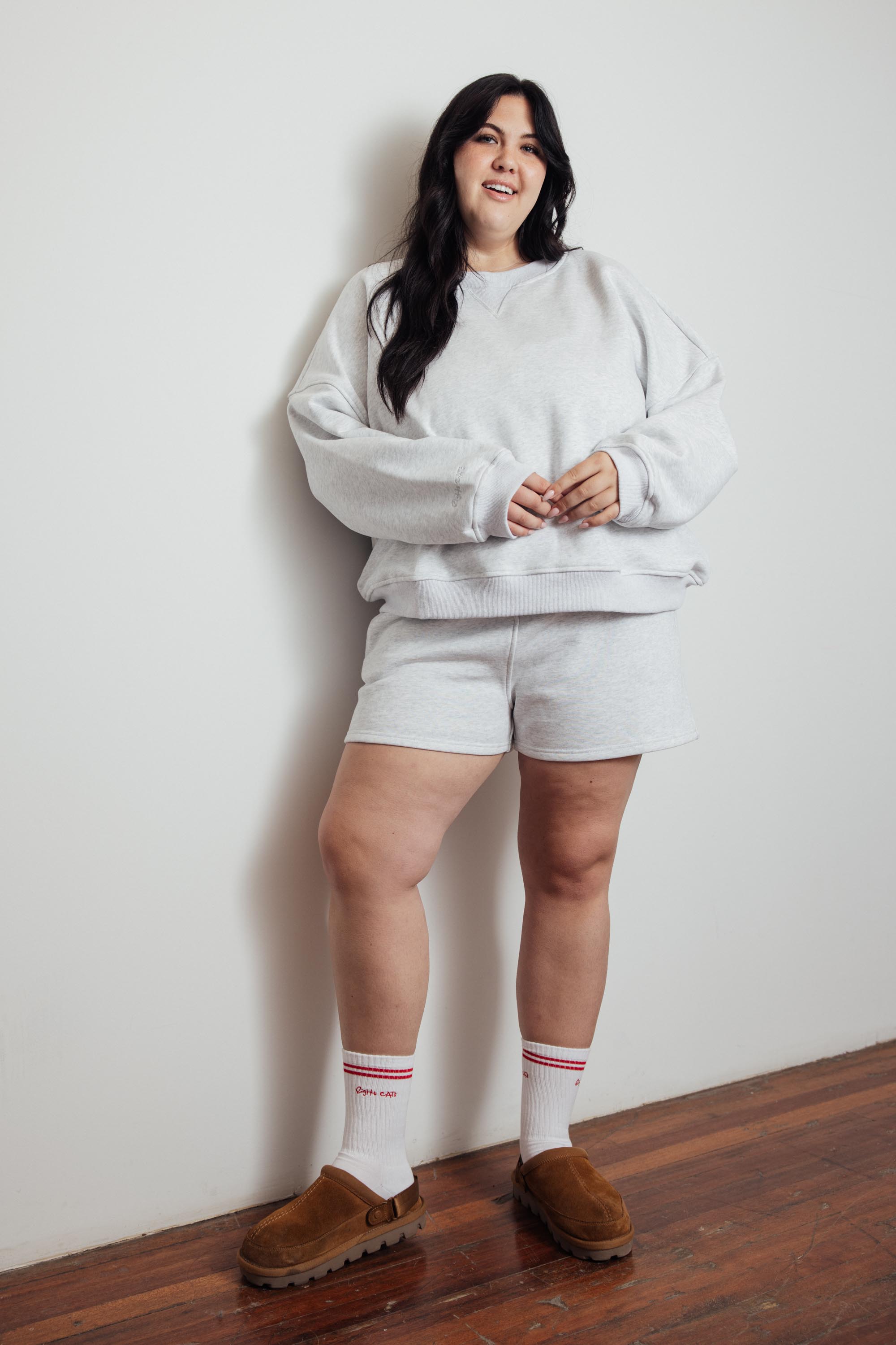 Wide Leg Sweat Shorts