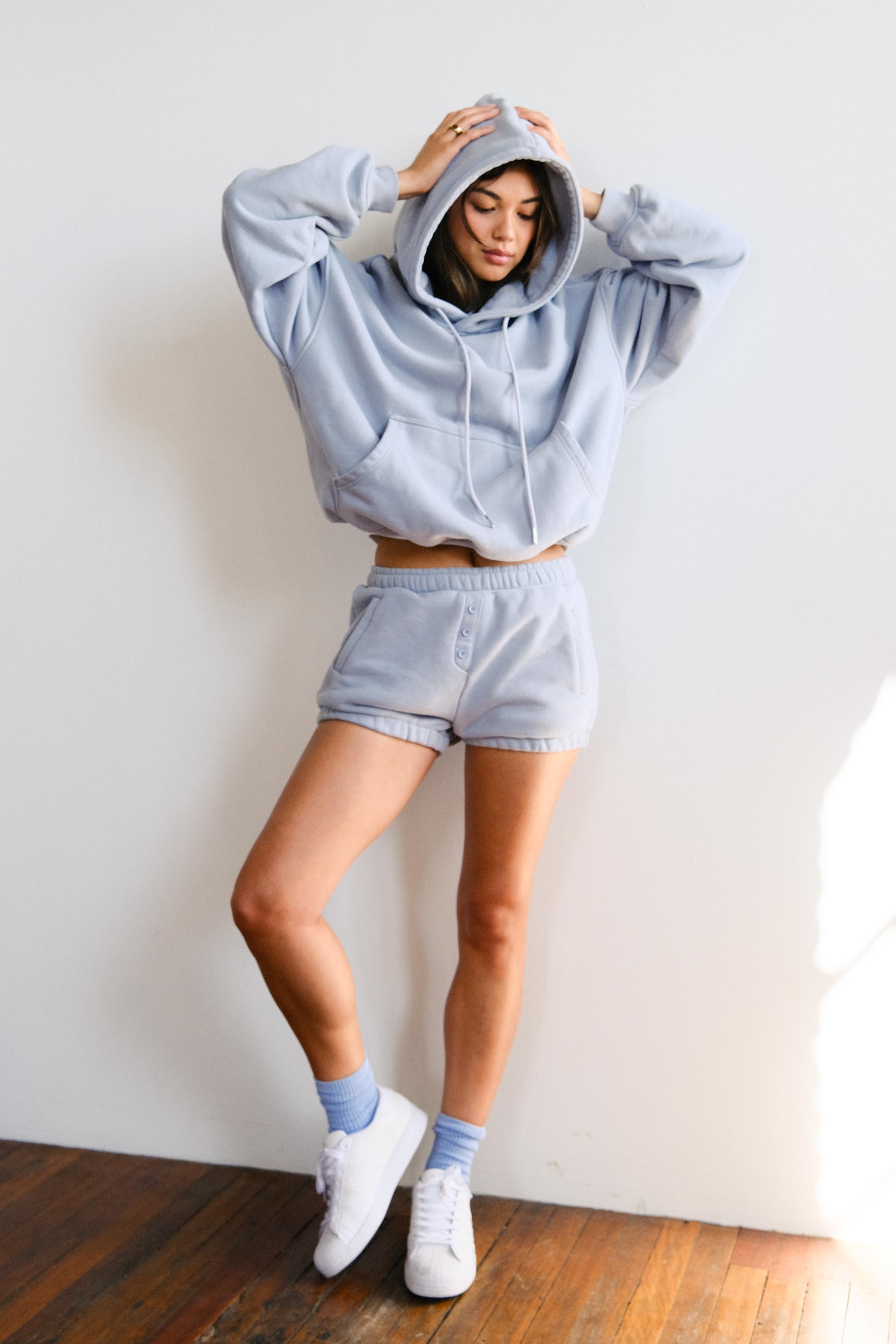 Brooklyn Bloomer Shorts in Baby Blue
