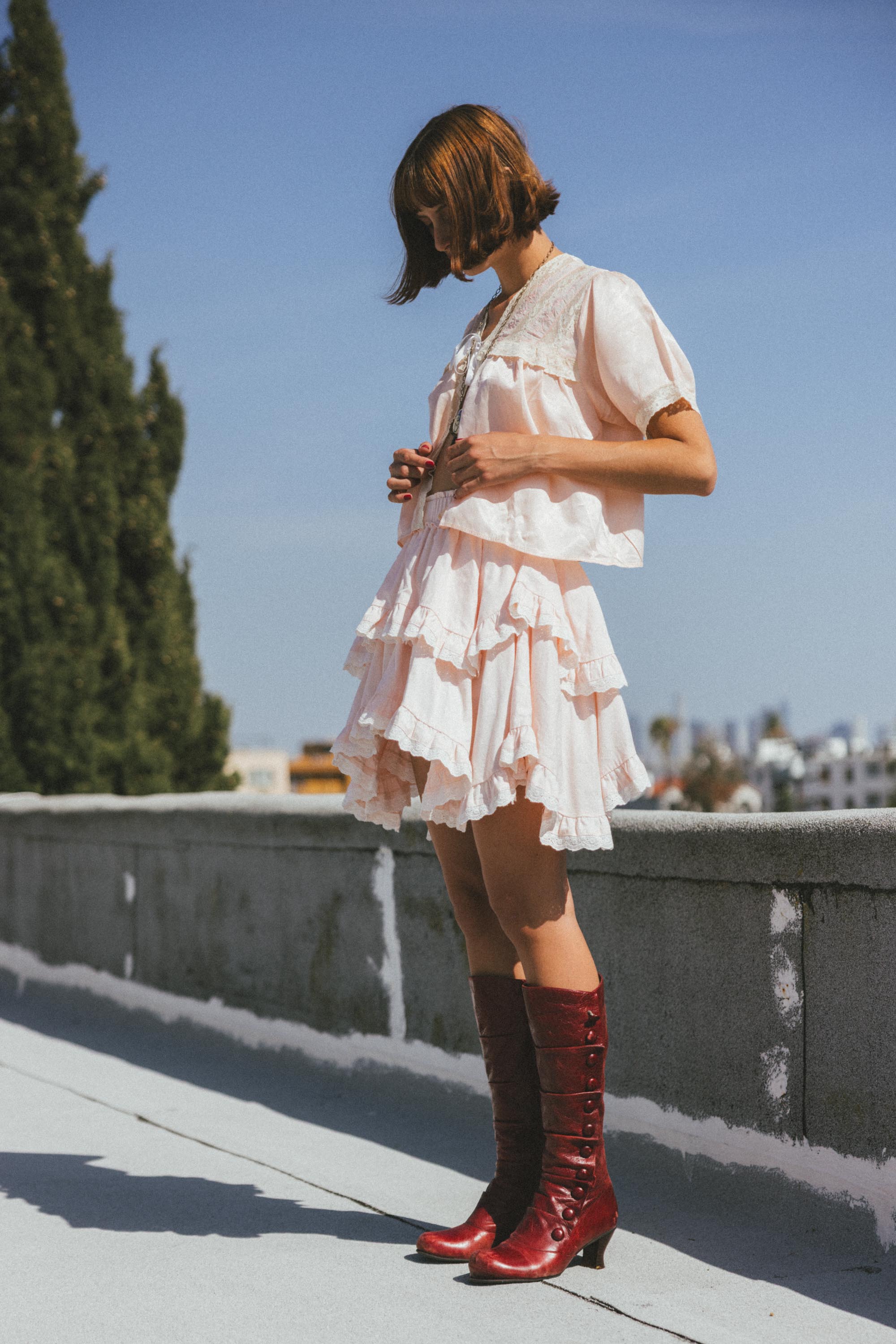 Lila Ruffle Skort