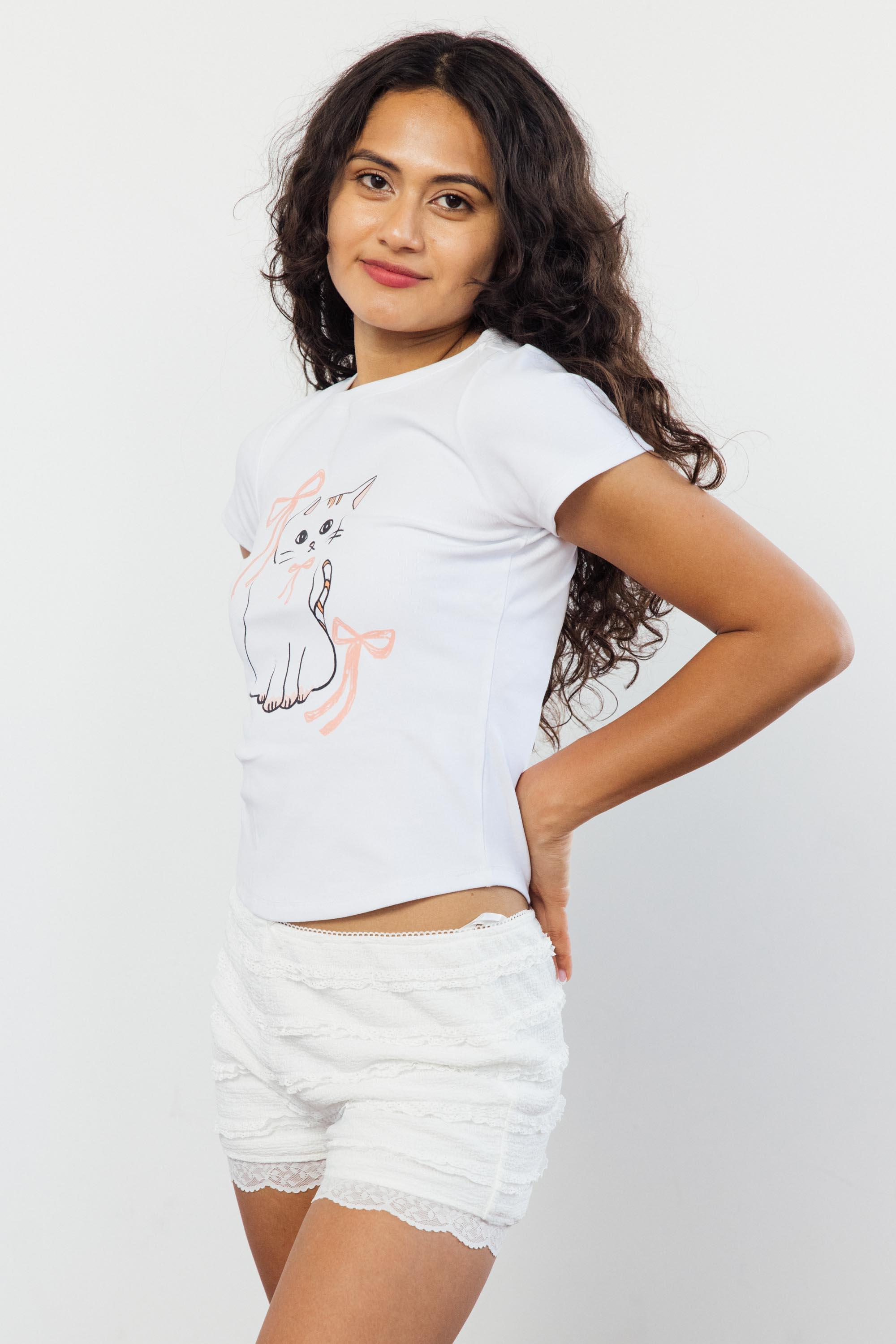 Coquette Kitty Tee - Eight Cats