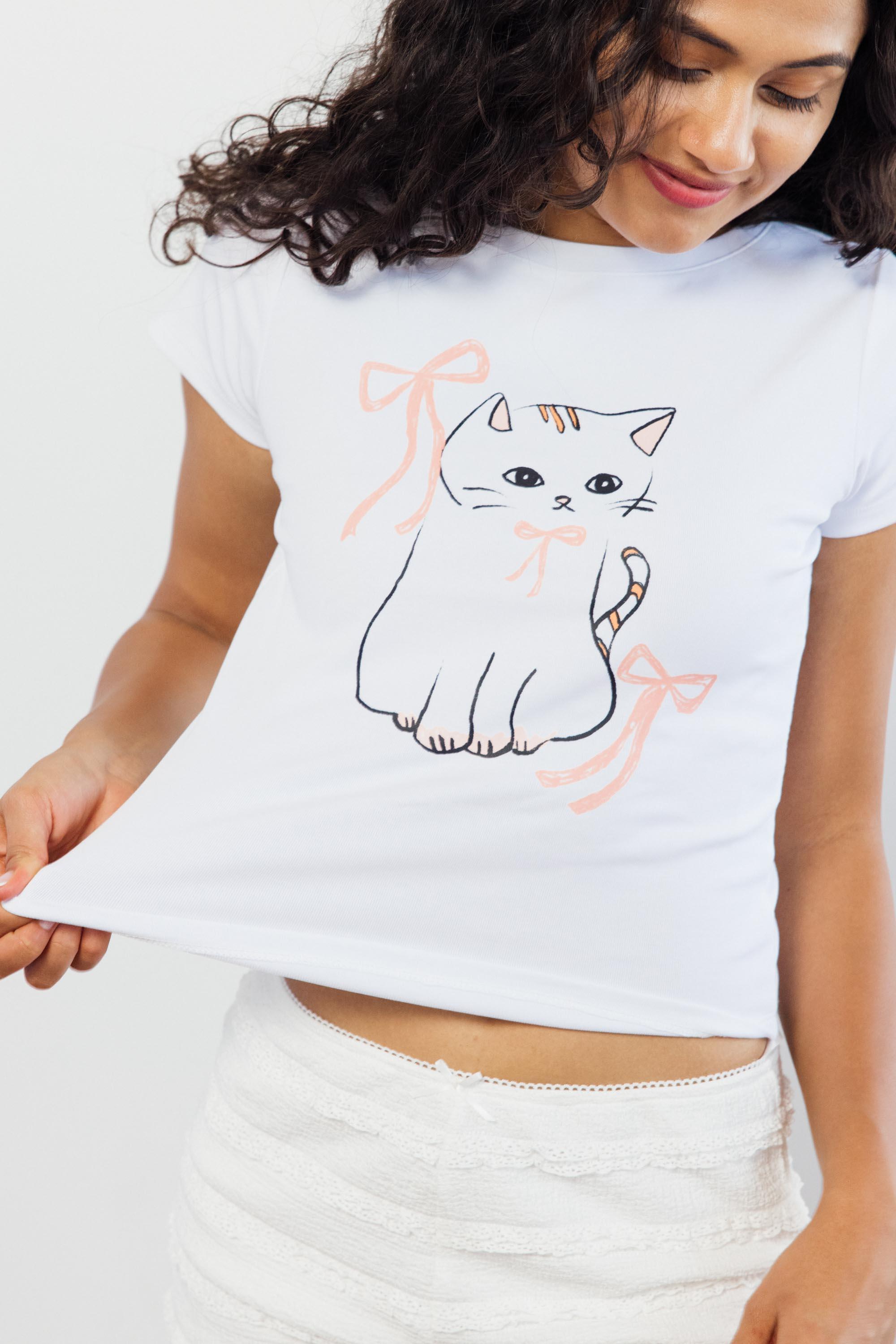 Coquette Kitty Tee - Eight Cats