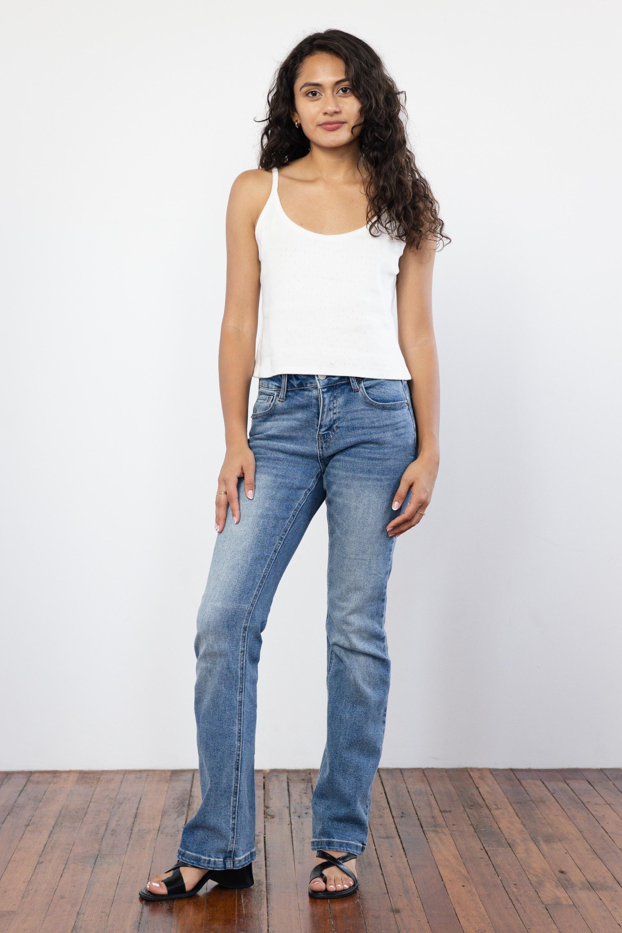 Hannah Mid-Rise Denim Jeans - Eight Cats