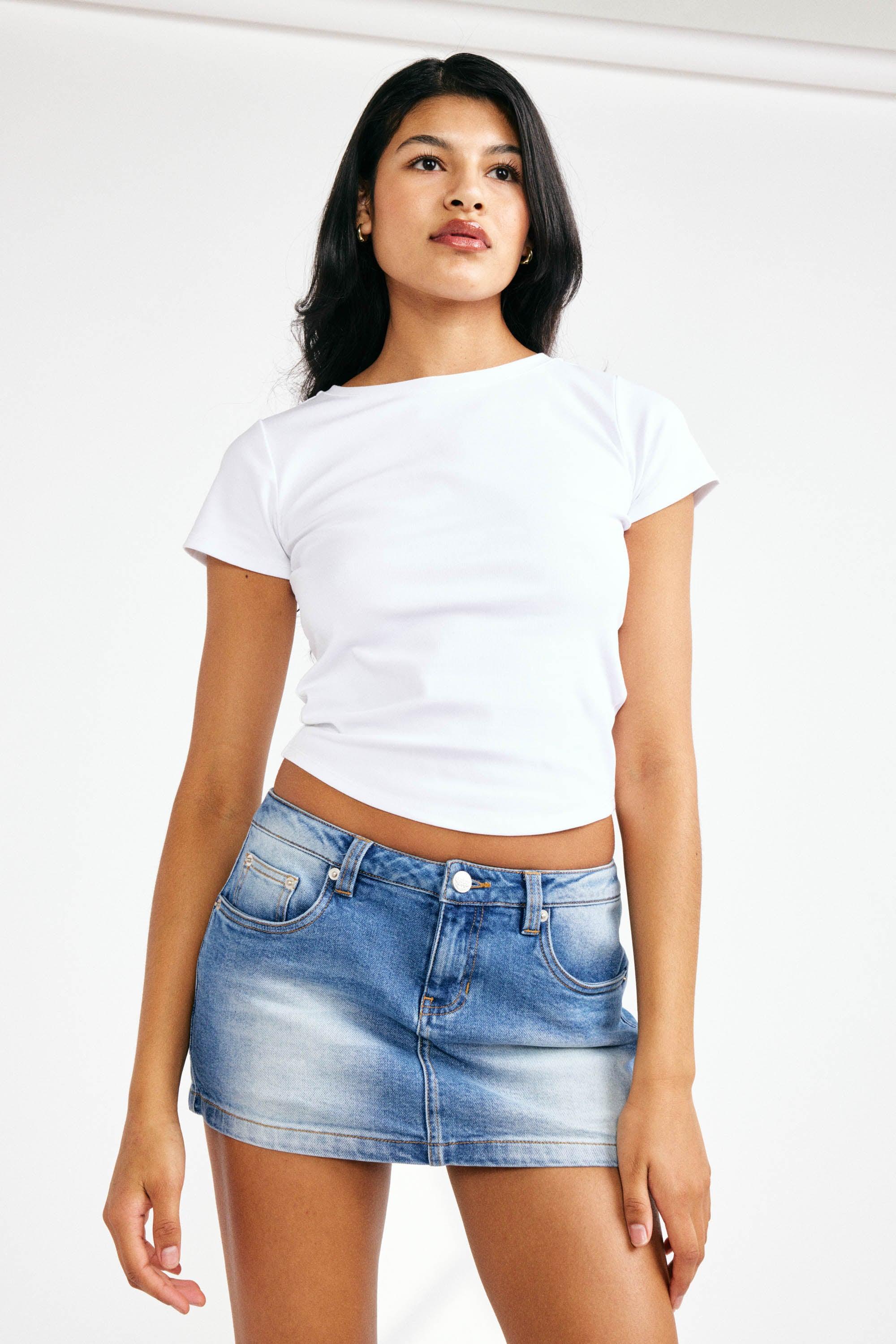 Mia Denim Mini Skort