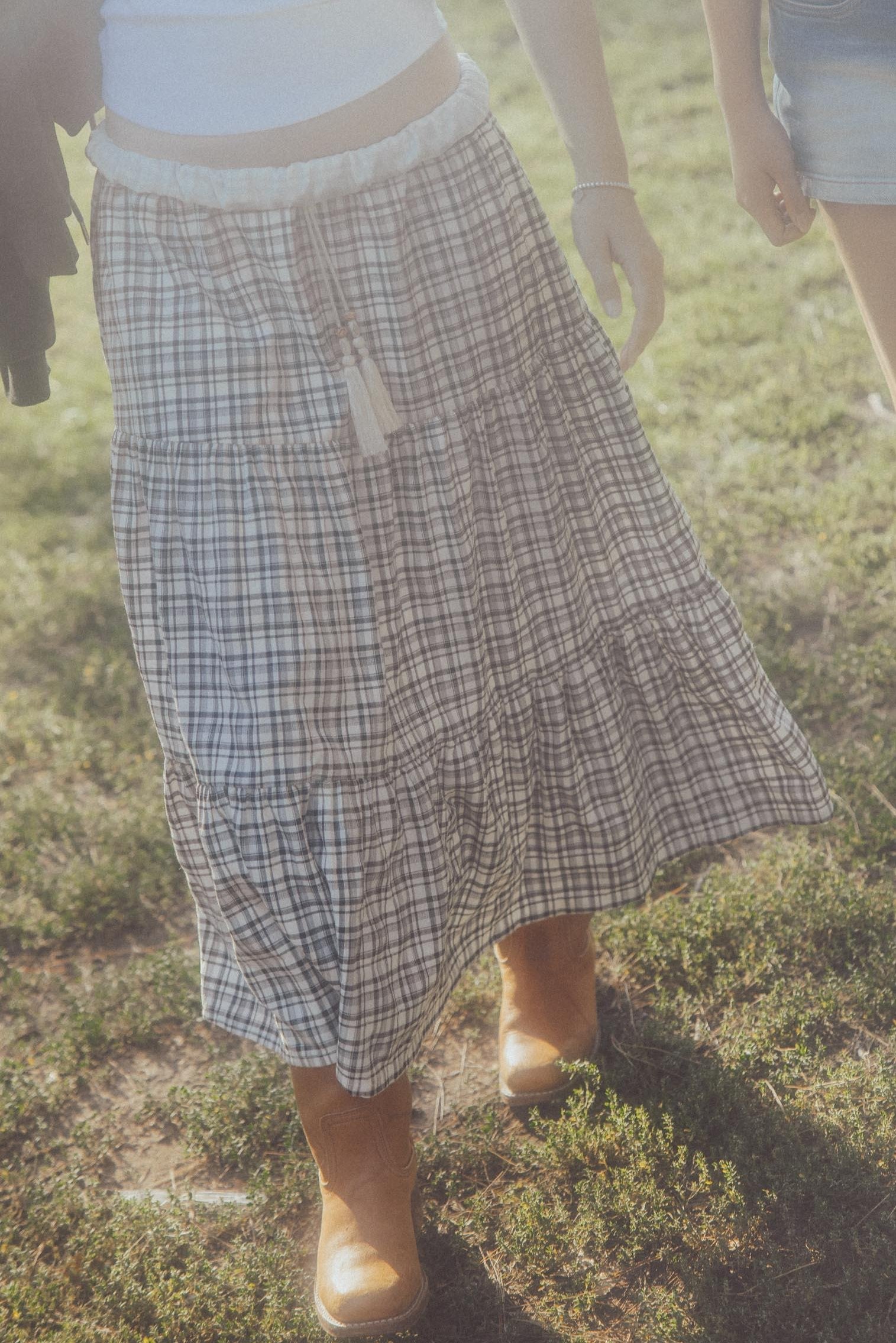 Amalie Plaid Maxi Skirt