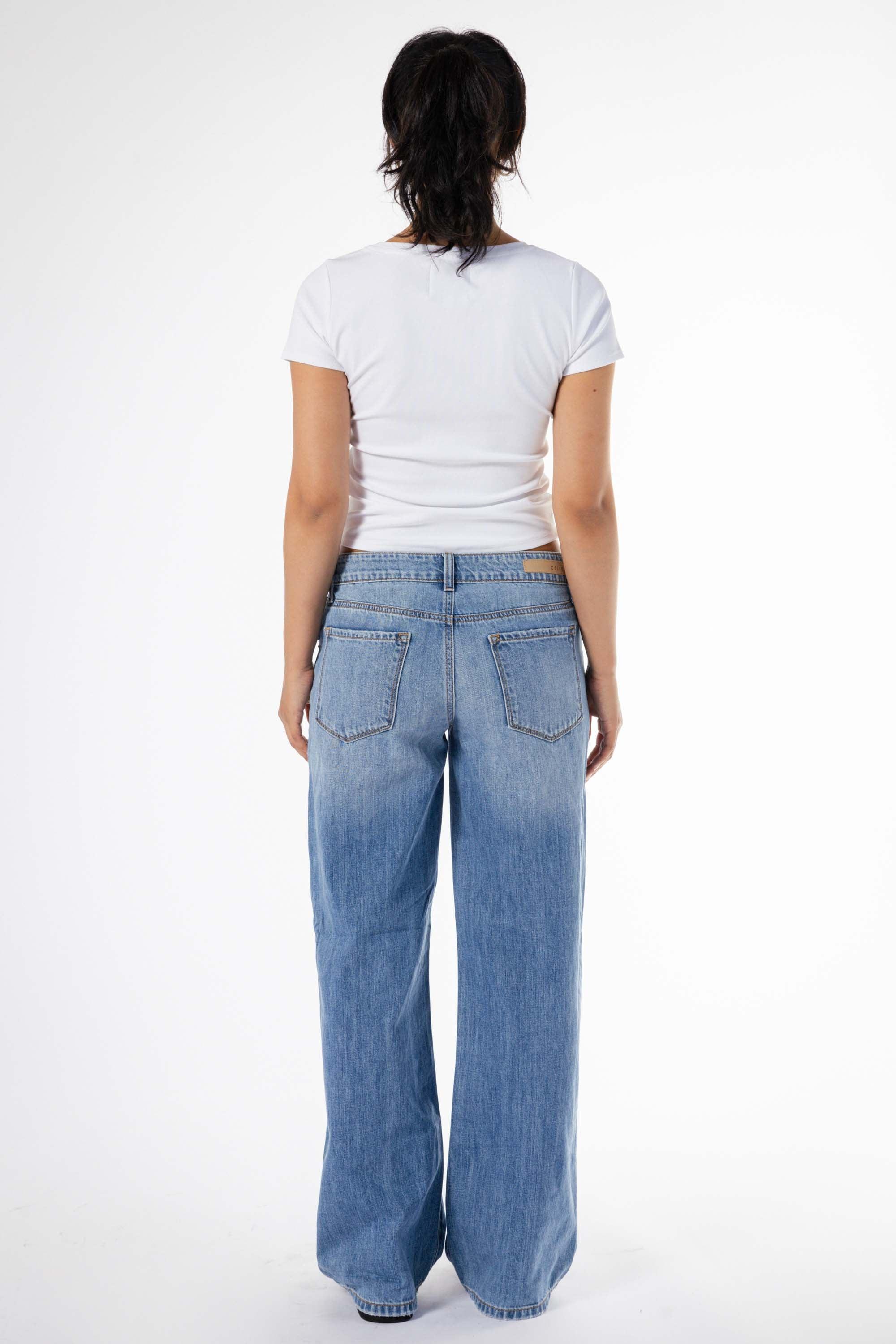 Emma Denim Low-Rise Jeans - Eight Cats