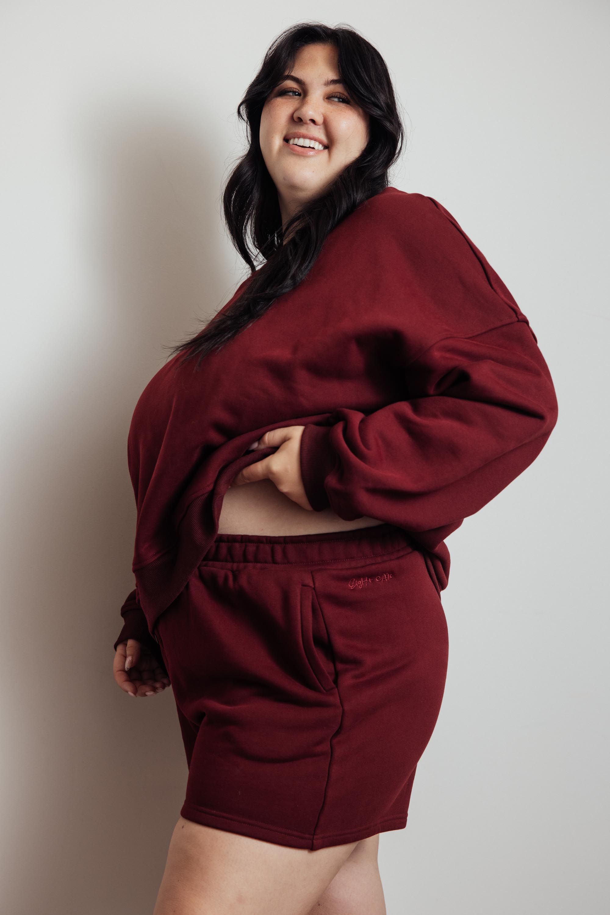 Wide Leg Sweat Shorts