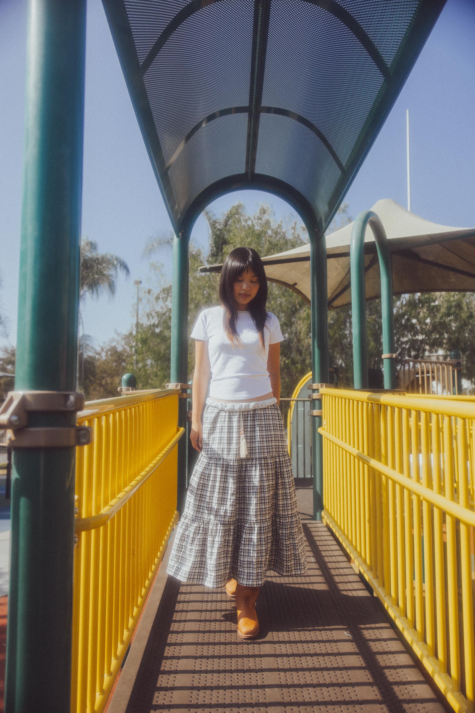 Amalie Plaid Maxi Skirt