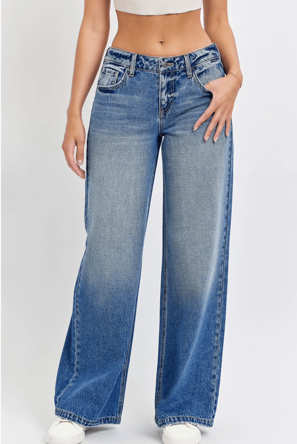 Lola Denim Low-Rise Jeans - Eight Cats