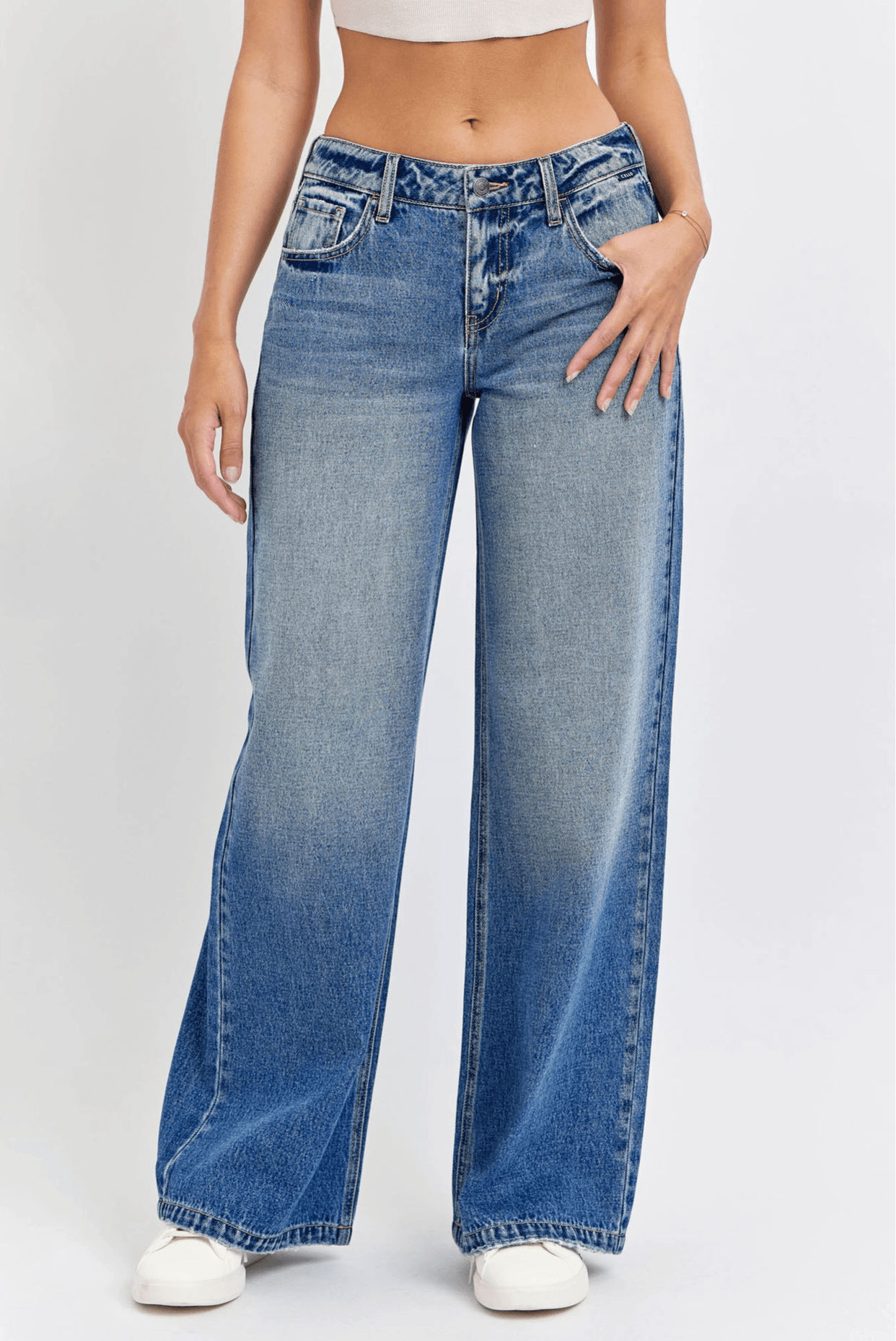 Lola Denim Low-Rise Jeans - Eight Cats