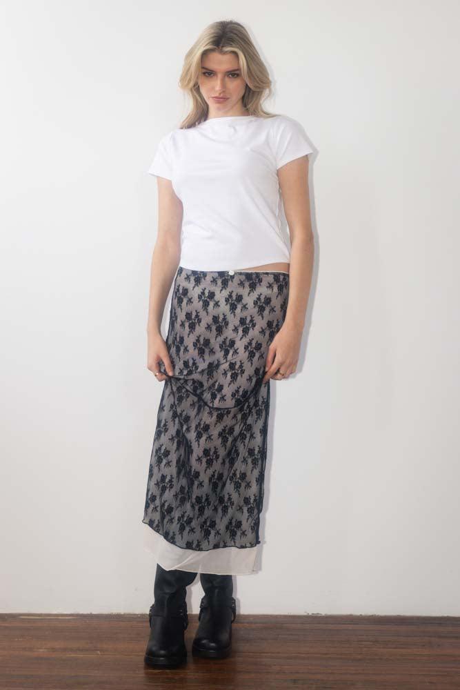 Elinor Lace Midi Skirt - Eight Cats