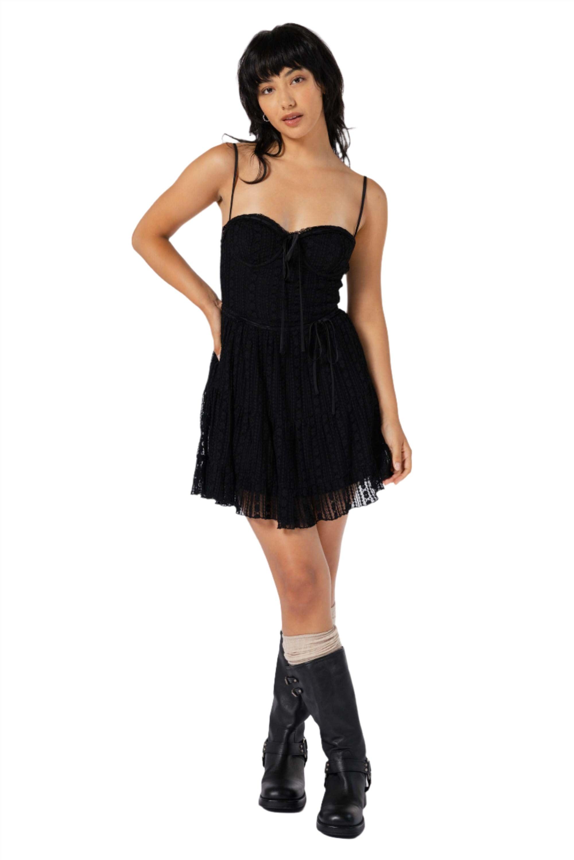 Mary Lace Dress in Black - Eight Cats