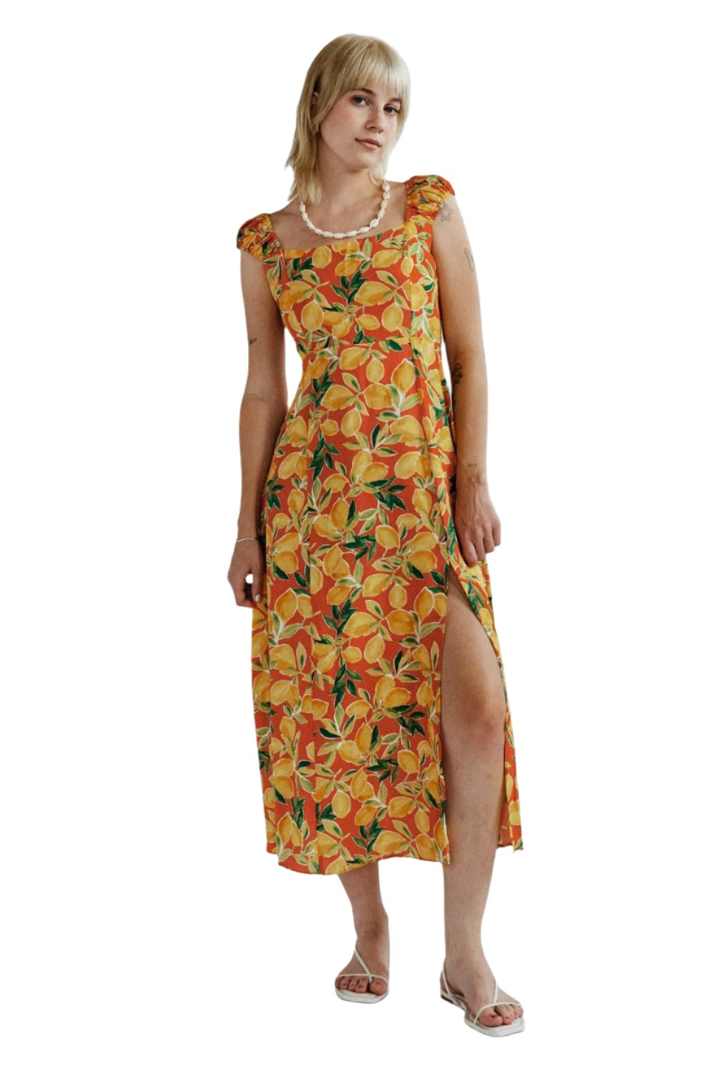 Sunset Lemon Maxi Dress - Eight Cats