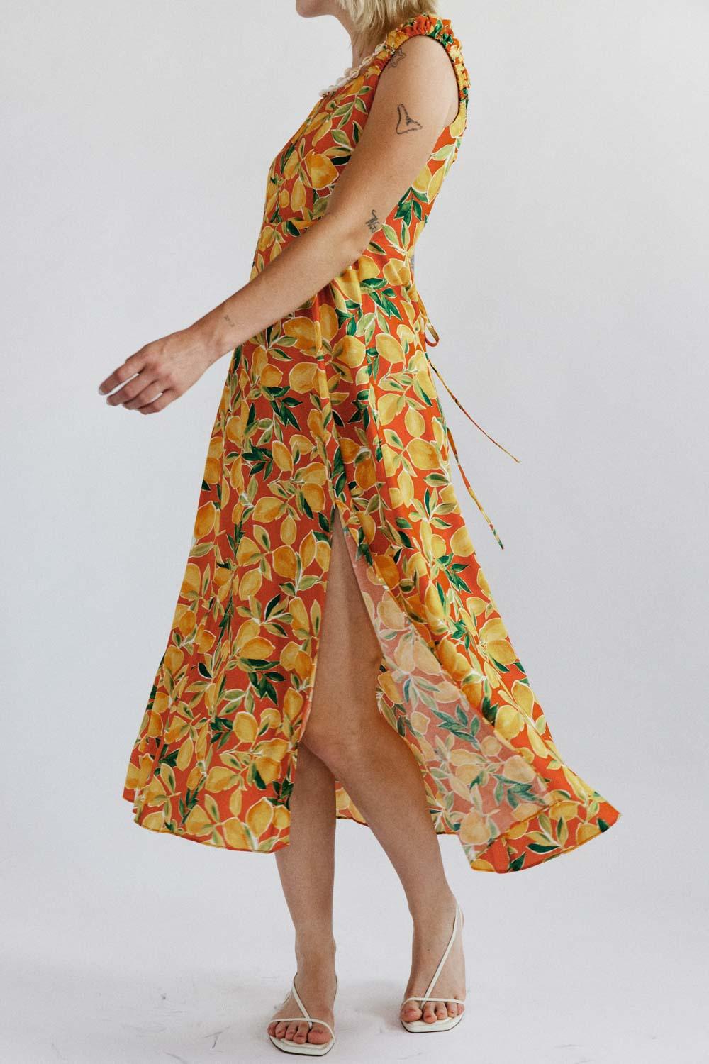 Sunset Lemon Maxi Dress - Eight Cats